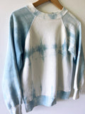 BABY BLUE TIE DYE RAGLAN VINTAGE SWEATSHIRT