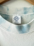 BABY BLUE TIE DYE RAGLAN VINTAGE SWEATSHIRT