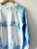 BABY BLUE TIE DYE RAGLAN VINTAGE SWEATSHIRT