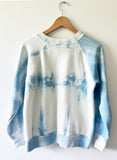 BABY BLUE TIE DYE RAGLAN VINTAGE SWEATSHIRT