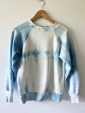 BABY BLUE TIE DYE RAGLAN VINTAGE SWEATSHIRT