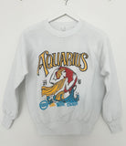 RARE 80'S VINTAGE AQUARIUS WHITE RAGLAN SWEATSHIRT