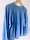 PERIWINKLE PLAIN RAGLAN VINTAGE SWEATSHIRT