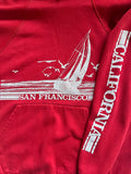 1982 RED SAN FRANCISCO VINTAGE HOODIE SWEATSHIRT