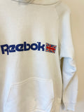 80'S WHITE REEBOK HOODIE VINTAGE SWEATSHIRT