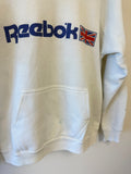 80'S WHITE REEBOK HOODIE VINTAGE SWEATSHIRT