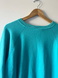 TEAL PLAIN RAGLAN VINTAGE SWEATSHIRT