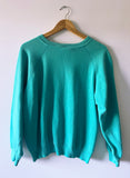 TEAL PLAIN RAGLAN VINTAGE SWEATSHIRT