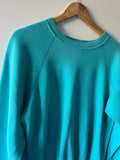 TEAL PLAIN RAGLAN VINTAGE SWEATSHIRT
