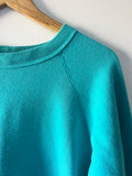 TEAL PLAIN RAGLAN VINTAGE SWEATSHIRT