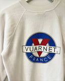 80'S VUARNET ICONIC LOGO WHITE RAGLAN VINTAGE SWEATSHIRT