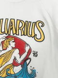 RARE 80'S VINTAGE AQUARIUS WHITE RAGLAN SWEATSHIRT