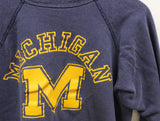 80's MICHIGAN NAVY RAGLAN VINTAGE SWEATSHIRT