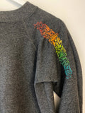 Rainbow Hand Embroidered Vintage Sweatshirt
