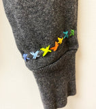 Rainbow Hand Embroidered Vintage Sweatshirt