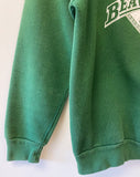 KIDS KELLY GREEN WHITE FLOCKED BEAVER CANOE OMER STRINGER VINTAGE SWEATSHIRT