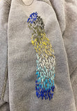 Grey St. Tropez Hand Embroidered Vintage Sweatshirt