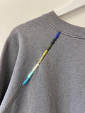 Grey St. Tropez Hand Embroidered Vintage Sweatshirt