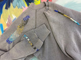 Grey St. Tropez Hand Embroidered Vintage Sweatshirt
