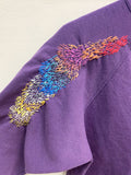 Hawaii Purple Hand Embroidered Vintage Sweatshirt