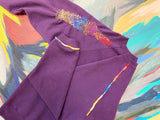 Hawaii Purple Hand Embroidered Vintage Sweatshirt