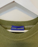 Military Green Hand Embroidered Vintage Sweatshirt