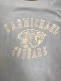 60's BABY BLUE CARMICHAEL COUGARS VINTAGE SWEATSHIRT