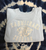 60's BABY BLUE CARMICHAEL COUGARS VINTAGE SWEATSHIRT