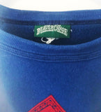RARE! 80's ROYAL BLUE + RED FLOCKED BEAVER CANOE OMER STRINGER VINTAGE SWEATSHIRT