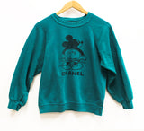 TEAL MICKEY + CHANEL RAGLAN VINTAGE SWEATSHIRT