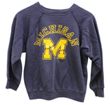 80's MICHIGAN NAVY RAGLAN VINTAGE SWEATSHIRT
