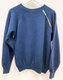 Upcycled Navy Hand Embroidered Vintage Sweatshirt