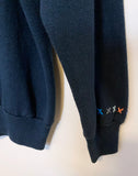 Upcycled Navy Hand Embroidered Vintage Sweatshirt