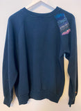 Upcycled Navy Hand Embroidered Vintage Sweatshirt