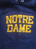 NAVY BLUE NOTRE DAME VINTAGE HOODIE SWEATSHIRT