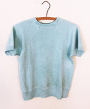 80'S BABY BLUE SHORT SLEEVED VINTAGE SWEATSHIRT