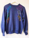 Recycled Sequin Navy Vintage Sweatshirt