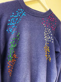 Recycled Sequin Navy Vintage Sweatshirt