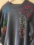 Recycled Sequin Navy Vintage Sweatshirt
