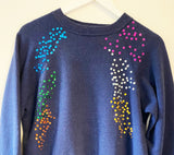 Recycled Sequin Navy Vintage Sweatshirt