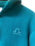 TEAL LIBRA ZODIAC HOODIE SWEATSHIRT