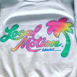 NEON LOCAL MOTION WHITE RAGLAN VINTAGE SWEATSHIRT
