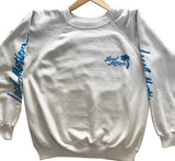 NEON LOCAL MOTION WHITE RAGLAN VINTAGE SWEATSHIRT
