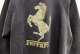 FERRARI BLACK RAGLAN VINTAGE SWEATSHIRT