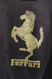 FERRARI BLACK RAGLAN VINTAGE SWEATSHIRT