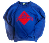 RARE! 80's ROYAL BLUE + RED FLOCKED BEAVER CANOE OMER STRINGER VINTAGE SWEATSHIRT