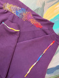Hawaii Purple Hand Embroidered Vintage Sweatshirt