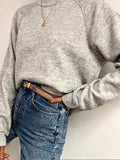 HEATHERED GREY RAGLAN VINTAGE SWEATSHIRT