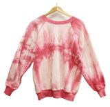PINK TIE DYE RAGLAN VINTAGE SWEATSHIRT