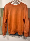 70’s FADED BURNT ORANGE RAGLAN VINTAGE SWEATSHIRT - M